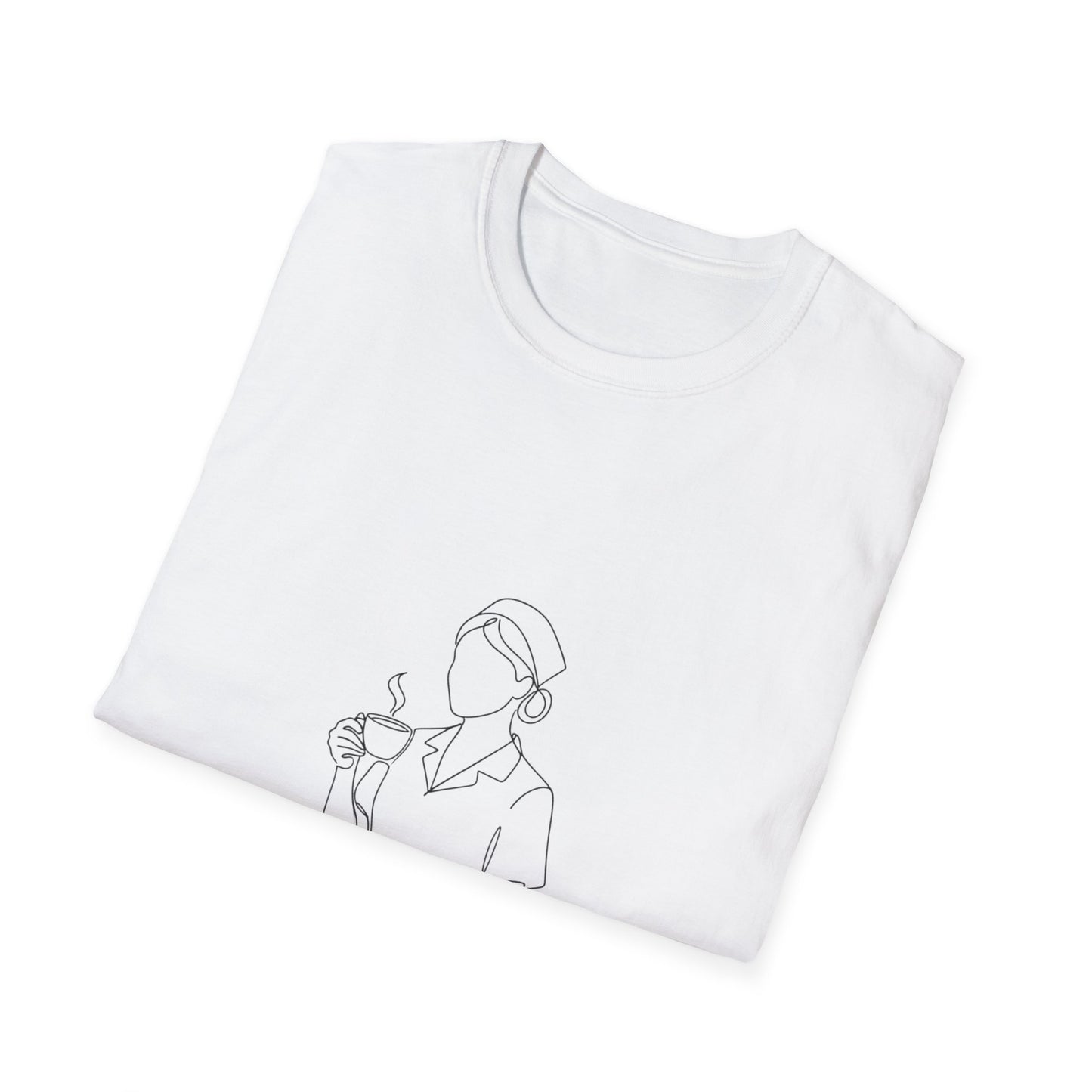 Nurse Life T-Shirt — Minimal Line Art Coffee Nurse Tee
